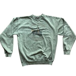 Harley-Davidson Sage Green Pullover Sweatshirt with Logo